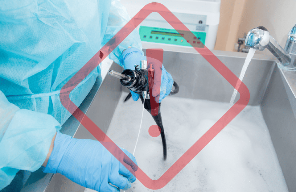 Endoscope cleaning warning sign-2